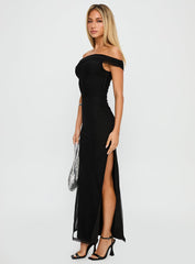 Technique Off The Shoulder Maxi Dress Black