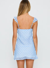Marseilla Mini Dress Blue Check