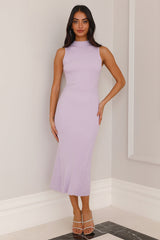 Fresh Days Ribbed Midi Dress Lilac